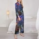 thumbnail image 3 of Balery Jungle Path Glowing Mushrooms Conjunto de Pijama con Estampado para Mujer, Conjunto de Dos Piezas con Manga Larga, Ropa de Dormir Suave con Bolsillos, Pijamas Cómodos-XX-Large, 3 of 7