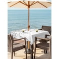 thumbnail image 2 of Outdoor Tablecloth with Umbrella Hole and Zipper, Eucalyptus Leaves Square Table Cloth 54x54 Inch Waterproof Tablecloth, Grey Summer Botanical Weeping Picnic Table Cover for Patio Camping, 2 of 7