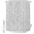 thumbnail image 2 of Gray Florals Shower Curtains for Bathroom, Abstract Damask Flowers European Style Waterproof Fabric Shower Curtain, Decorative Bathroom Curtain for Bathtub, 36"x72", No Hooks Included, 2 of 9