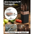 thumbnail image 5 of Kitchen Knife Set,Qronge 7 Pcs Knives Block Set with Built in Sharpener Block,Professional German Stainless Steel Knife Block Set,Dishwasher Safe,Black, 5 of 8