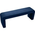 thumbnail image 6 of Meridian Furniture Minimalist Navy Velvet Bench, 6 of 7