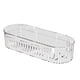 thumbnail image 4 of Esquina de ducha Caddy, estante de ducha esquinero de plástico, organizador de ducha sin perforaciones montado en la pared para baño, inodoro, estilo ovalado transparente, 4 of 14