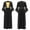 Black, variant on iiniim Kids Girls Medieval Princess Costume Long Flared Sleeve High Waist Maxi Dress Halloween 6-16 Black 8