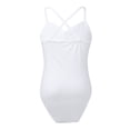 thumbnail image 2 of iEFiEL Little Girls Ballet Dance Leotard Cotton Basic Criss Cross Gymnastic Camisole Leotard White 7-8, 2 of 5