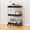 Black, variant on XGFHYJEH Storage Shelves for Kitchen, Bedroom, Bathroom, 3 Tire Plastic Shelves, Storage Shelf Rack, Storage Shelf Unit, Storage Rack with Wheels, Storage Racks and Shelving for Small Spaces