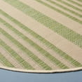 thumbnail image 3 of Safavieh Courtyard Caroline Striped Indoor/Outdoor Area Rug, Beige/Sweet Pea, 5'3" x 5'3" Round, 3 of 9