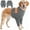 Grey, variant on 1Pcs Dog Recovery Suit for Front Legs, Adjustable Dog Leg Sleeves to Stop Licking, Dogs Elbow Braces Protector for Leg Injuries Shoulder Wound, Cone Collar Alternatives【Grey】2XL
