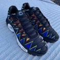 thumbnail image 4 of Ni - ke Ni - ke Air Max Plus The Shark France Black Blue Orange White AJ6301-400 Mens 11.5, 4 of 5