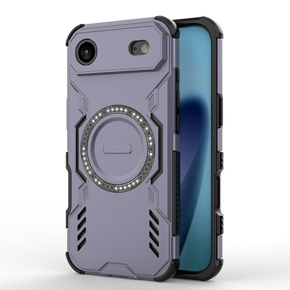 ELEHOLD Magnetic Case for iPhone 17 Air, Military-Grade Shockproof Heat Dissipation Phone Case,Wireless Charging Support,Purple