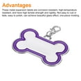 thumbnail image 4 of Uxcell Pet ID Tags Bone Shape, 45x30mm Metal Personalize Engraved Both Sides Blank Tags Stamping Pet Supplies (Purple), 4 of 6