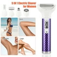 thumbnail image 5 of Unique Bargains 5 in 1 Electric Razor Shaver Rechargeable Hair Trimmer Cordless Purple, 5 of 7