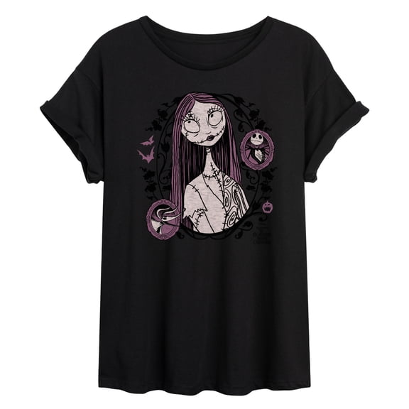 The Nightmare Before Christmas - Sally Art Nouveau Oversized Graphic T-Shirt