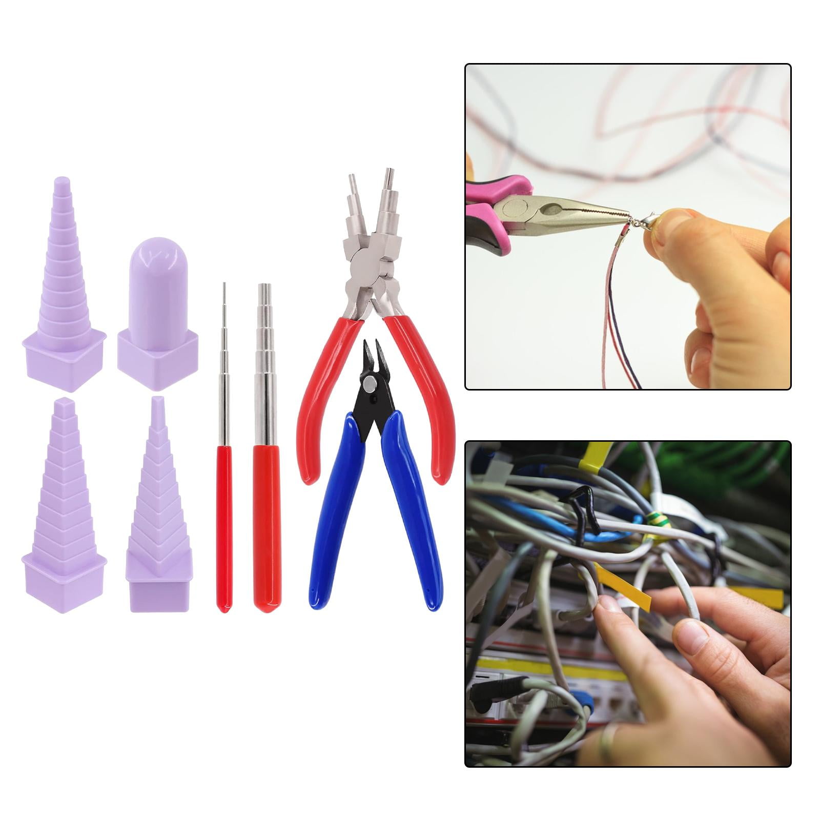 8Pcs Wire Looping Tool, Bail Making Pliers, DIY Craft Jump , Adult Wire Looping , Winding Forming Tool for Wire Wrapping