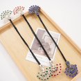 thumbnail image 6 of Vjnyvs Purple Peacock Hair Curler Pearl Rhinestone French Twist Bun Styling Clip, 6 of 7