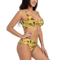 thumbnail image 2 of Kdxio Car Tent Trees Print Women's 2 Piece High Waisted Wrap Spaghetti Strap Summer Swimsuit Bikini Set-X-Large, 2 of 7