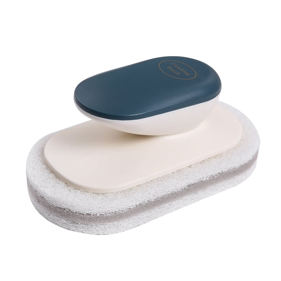 BVXEEP Kitchen Sponges, Dish Sponge, Multi Functional Kitchen and Bathroom Cleaning Brush with Handle Sponge Cleaning Countertop Brush