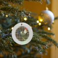 thumbnail image 7 of 3drose, Image of Olive Greenish Rooster on Black Green Tan Plaid, Circle Porcelain Ornament, 7 of 7