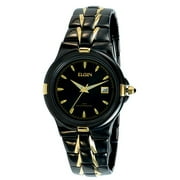 Men's Black and Gold Ionic Plated Watch, Charcoal Dial