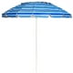 thumbnail image 1 of Costway Sombrilla de Playa Parasol Regulable con Protección Solar UPF50+ Inclinable Portátil de Exterior Jardín Raya Azul 2,2 x 2,45 m, 1 of 9