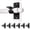 Black, variant on DGSHUANQOU Clear Curtain Rod Holders 6 Count