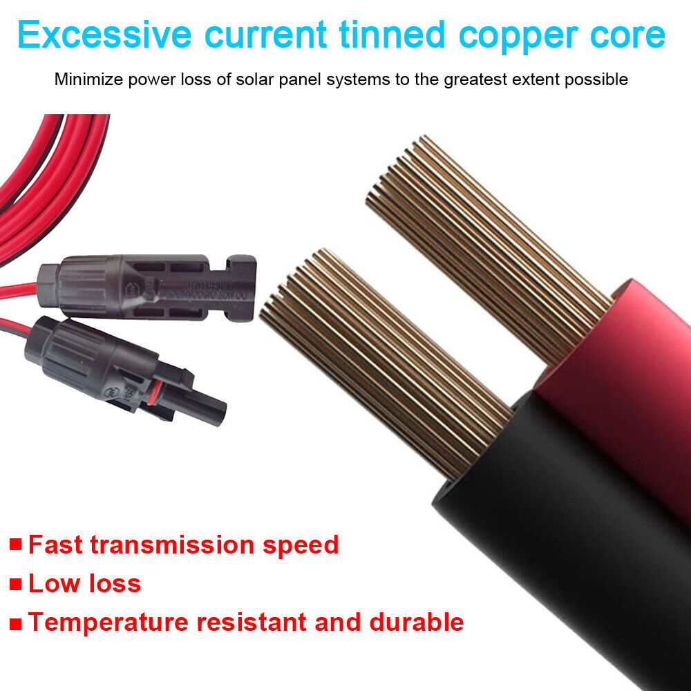 EROCK 59.05in 12AWG XT60I Solar Panel Extension Cable Intelligent Battery Plug Wire