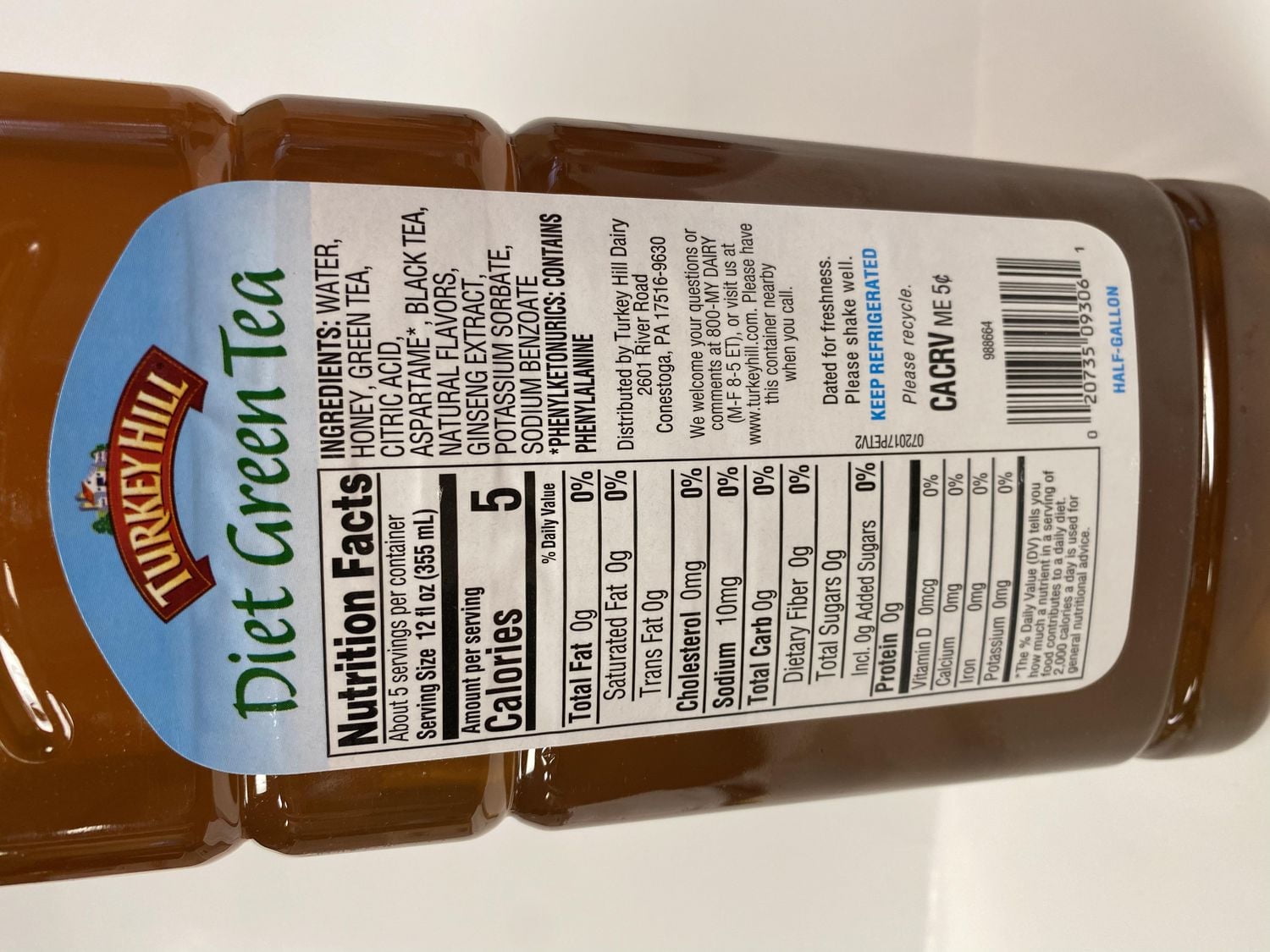 Thé vert régime à Turkey Hill Thé vert