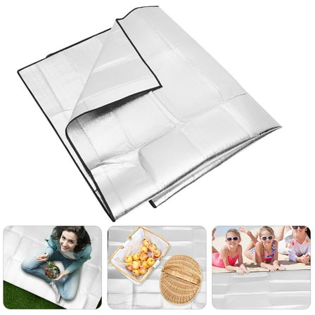 HOMEMAXS Camping Mat for Sleeping Lightweight EPE Foam Silver Color Perfect for Outdoor Activities 27.5 x 19.6 Inches