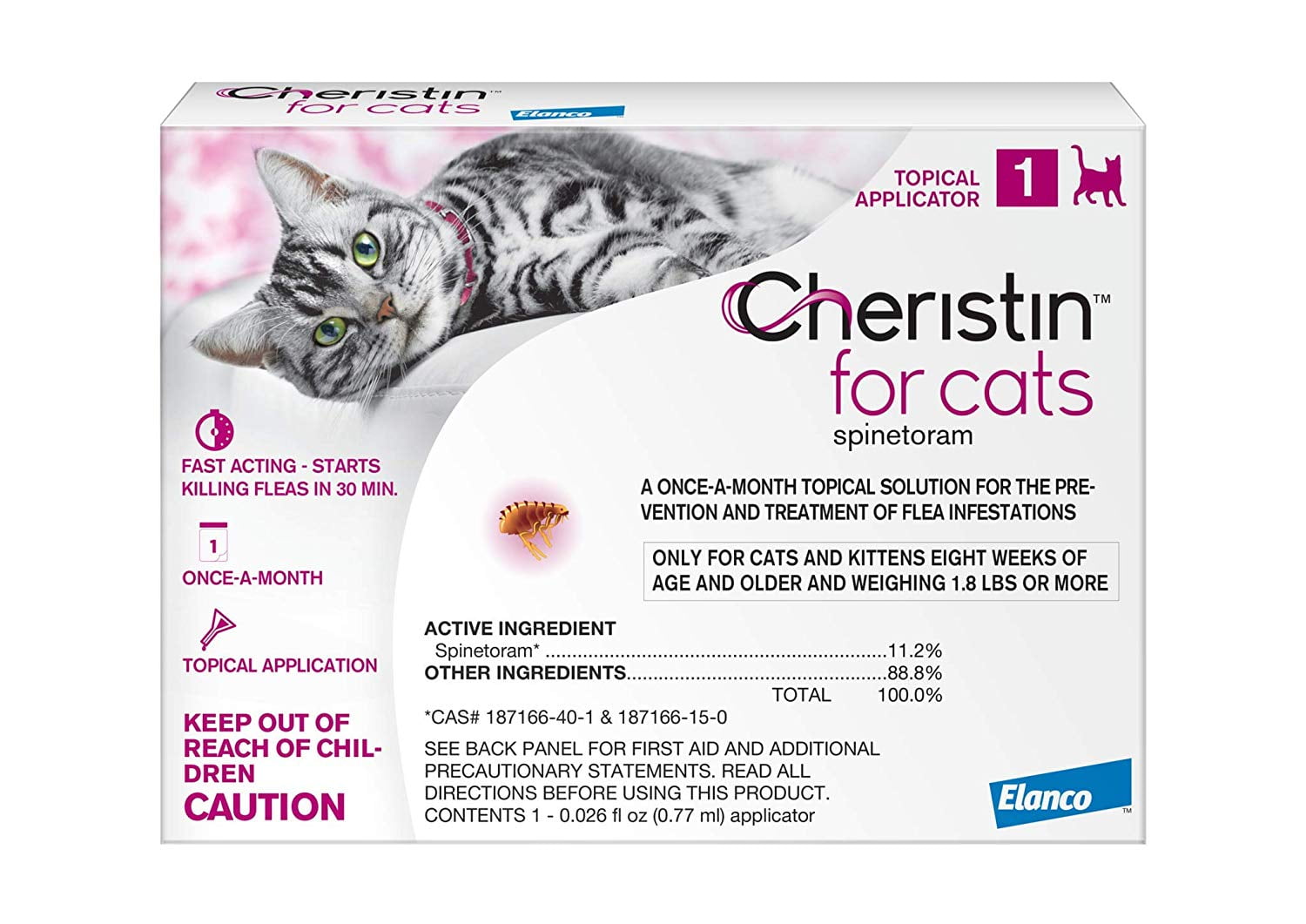 Cheristin For Cats Topical Liquid Flea Treatment Single Treatment Walmart Com