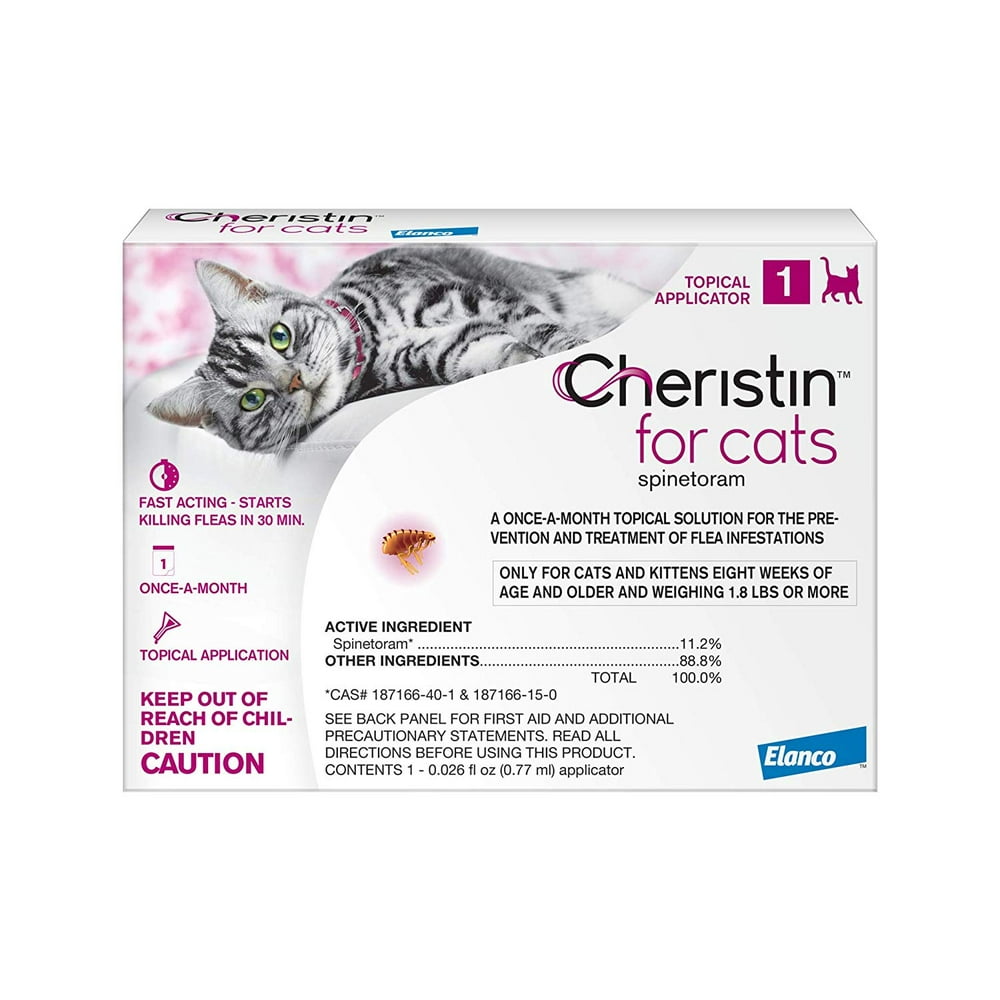 Cheristin for Cats Topical Liquid Flea Treatment, Single Treatment