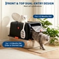 thumbnail image 5 of Fully Enclosed Dog Proof Litter Box with Lid Large Stainless Steel Cat Box | Metal Litter Box Dog Proof with scoop Black Cat Litter Box, 5 of 8
