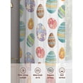 thumbnail image 6 of Happy Easter Sheer Curtains 72 Inch Length 2 Panels Set Window Treatments, Spring Funny Colorful Eggs Star Flowers Rod Pocket Semi Curtains for Living Room/Bedroom/Kitchen Décor, 104"W x 72"L, 6 of 7