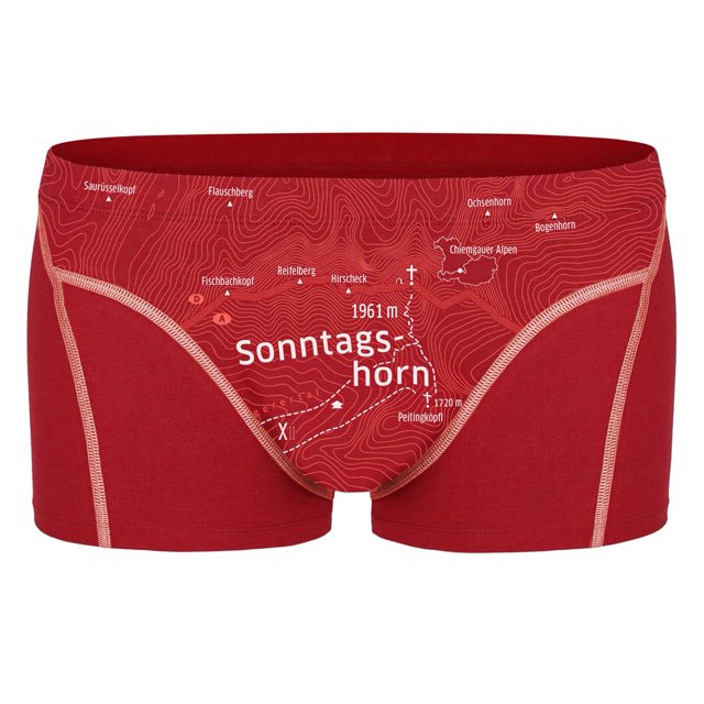 EIN SCHÖNER FLECK ERDE Calzoncillos para hombre - Estampado, Algodón orgánico Sonntagshorn (Chimenea roja) S (Small)