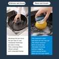 thumbnail image 5 of Pan Scourer Brush Dish Washing Brush Cookware Scrubber Kitchen Cleaning Scrubbing Tool, Blue Yellow, 5 of 8