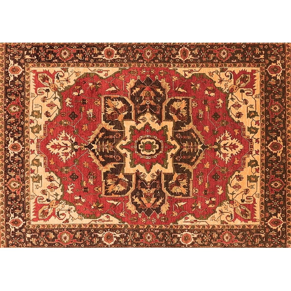 Ahgly Company Indoor Rectangle Persian Orange Traditional Area Rugs, 3' x 5'