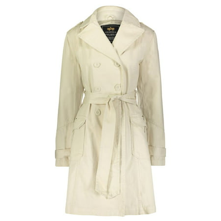 Alpha Industrie - Coat, Womens Alpha Military Trench Bone, size S ...