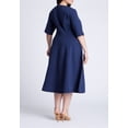 thumbnail image 2 of ELOQUII Women's Plus Size Seam Detail Ponte Workwear Midi Dress, 2 of 2