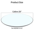 thumbnail image 2 of 28 Inch Round Glass Dining Table Top,Circle Tempered Glass Kitchen Table Top with 4-6 Rubber Anti-Slip Ring,0.35'' Clear Circular Dining Table Top, for Dining,Restaurant Table and Lazy Susan, 2 of 9