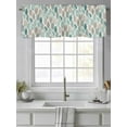 thumbnail image 2 of Curtain Valance for Windows,Teal Leaf Gray Gradient Leaves Kitchen Valances Rod Pocket Short Curtains,Farm Plant Vintage Linen Window Treatment Panel for Bedroom Bathroom 54"x18", 2 of 7