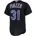 thumbnail image 3 of Men's Mitchell & Ness Mike Piazza Black New York Mets Big & Tall Cooperstown Collection Mesh Button-Up Jersey, 3 of 3