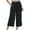 Black, variant on Womens High Waisted Wide Leg Pants Lace Up Loose Tight Waist Casual Trousers for Women Size M