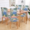 thumbnail image 2 of Yayeee 2 Pack Dining Chair Covers Stretch Parson Chairs Slipcovers Seat Protector, Seaside Leaves, 2 of 6