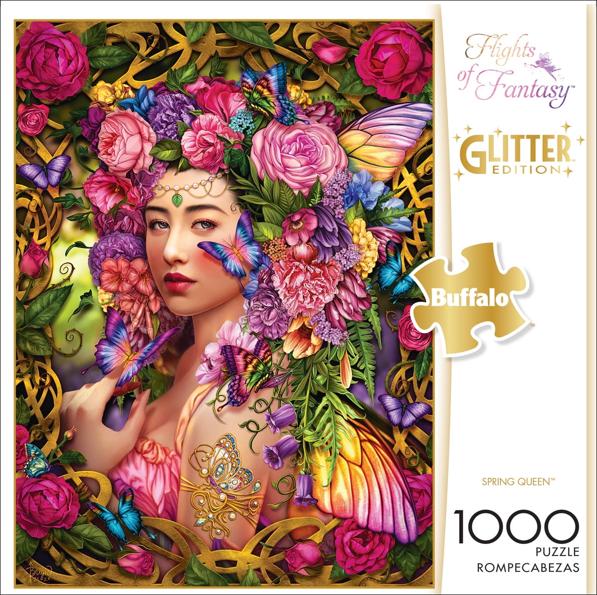 Flights of Fantasy Glitter 1000pc Buffalo Games Puzzle Twilight Marketplace for sale online 