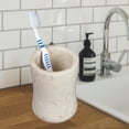 thumbnail image 2 of Creative Home Curvy Collection Natural Champagne Marble BathTumbler, Toothbrush Holder, Makeup Brush Holder, Bathroom Countertop Organizer, 2 of 7