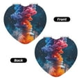 thumbnail image 2 of Uemuo Modern Art Red And Blue Colors Print Compact Portable Pocket Makeup Mirror - Leather Cover, Elegant Travel Cosmetic Mirror for Purse, Pocket, and Handbag-Heart Shape, 2 of 9