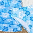thumbnail image 6 of Quealent Girls 3-Piece Swimwear Set - Floral Triangle Bikini with Cover Up Skirt in Blue for Ages 8-9, 6 of 6