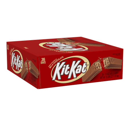 Kit Kat, Chocolate Candy Standard Bar Box, 1.5 oz (Pack of 36)