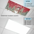 thumbnail image 4 of Red Christmas Snowman Fluorescent Light Covers, Xmas Tree Snowflake Botanical Magnetic Light Covers for Ceiling Lights, Fluorescent Ceiling Shade Filters for Classroom Bedroom Office 4x2Ft x 3PCS, 4 of 8