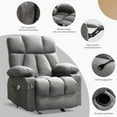thumbnail image 7 of JONPONY Power Lift Recliner Chair Recliners for Elderly with Heat and Massage Recliner Chair for Living Room with Infinite Position and Side Pocket,USB Charge Port,Grey, 7 of 7