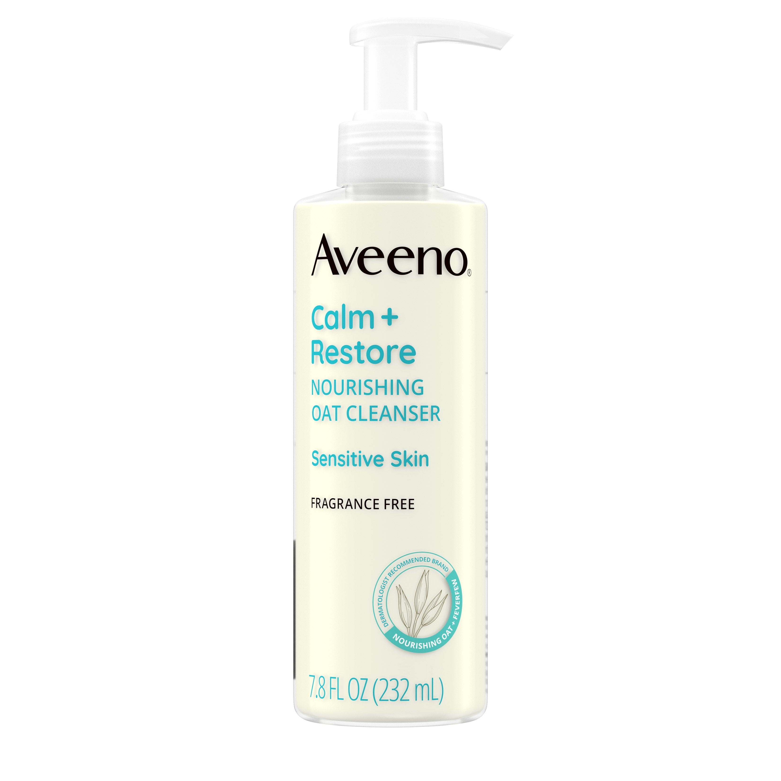 Aveeno Calm + Restore Gentle Nourishing Oat Face Cleanser, 7.8 fl. oz