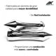 thumbnail image 4 of Puños de Motocicleta Aluminio Cono Cromado Plateado Kinlley, 4 of 8